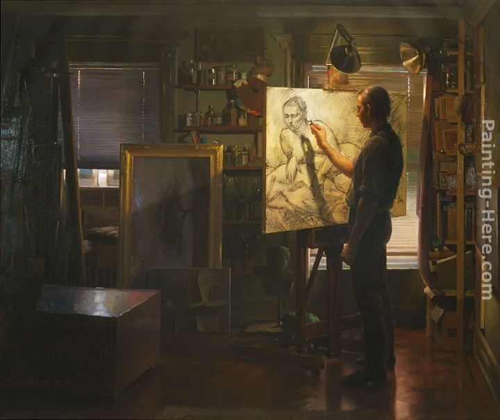 Jacob Collins Grimaldi in Studio